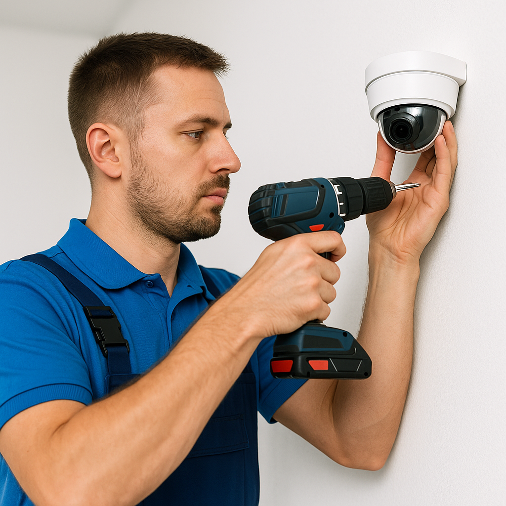 Security camera installation